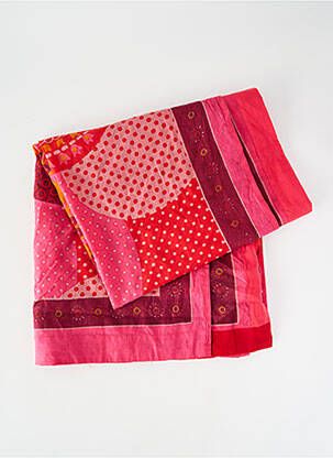 Foulard imprimé fantaisie rose LA FIANCEE DU MEKONG femme