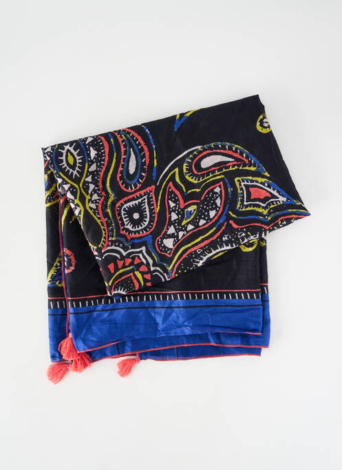 Foulard tissage popeline bleu LA FIANCEE DU MEKONG femme