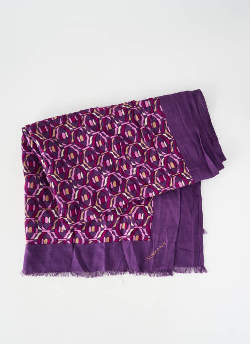 Foulard imprimé fantaisie violet SURKANA femme