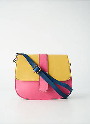 Sac multipoches forme besace rose SORUKA femme