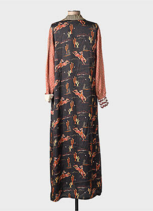 Robe longue manches longues manches longues noir ME369 femme