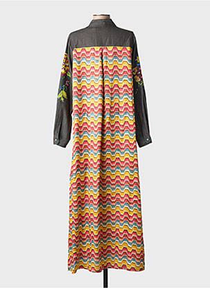 Robe longue manches longues manches longues noir ME369 femme