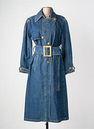 Trench poignets boutonnés sans capuche bleu HAPPY HAUS femme