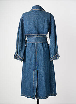 Trench poignets boutonnés sans capuche bleu HAPPY HAUS femme