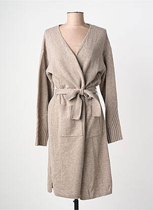 Gilet manches longues stretch marron MAJESTIC FILATURES femme