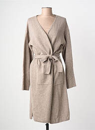 Gilet manches longues stretch marron MAJESTIC FILATURES femme