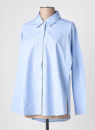 Chemisier coupe droite manches longues bleu ANDREA LEV femme