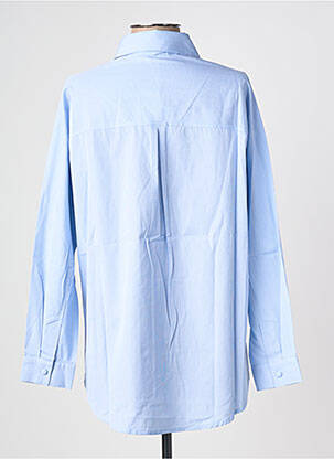 Chemisier coupe droite manches longues bleu ANDREA LEV femme