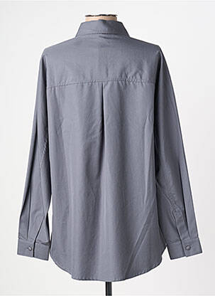 Chemisier coupe droite manches longues gris ANDREA LEV femme