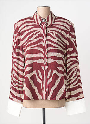 Chemisier tissage crêpe manches longues rouge ESSENTIEL ANTWERP femme