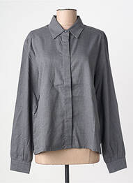 Chemisier coupe droite manches longues gris ANDREA LEV femme