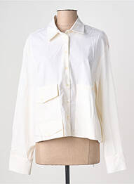 Chemisier coupe droite manches longues beige PHISIQUE DU ROLE femme