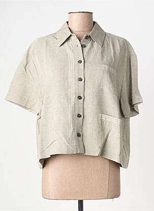 Chemisier manches courtes manches courtes gris PHISIQUE DU ROLE femme