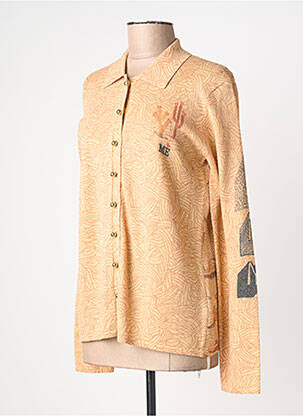 Gilet manches longues coupe cintrée beige ME369 femme