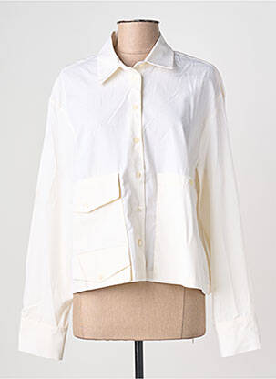 Chemisier coupe droite manches longues beige PHISIQUE DU ROLE femme