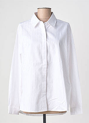 Chemisier coupe droite manches longues blanc ANDREA LEV femme