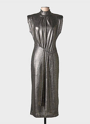 Robe longue manches courtes manches courtes argent ESSENTIEL ANTWERP femme