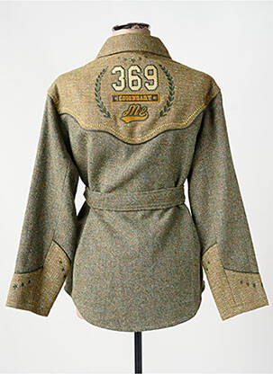 Veste casual epaulette vert ME369 femme