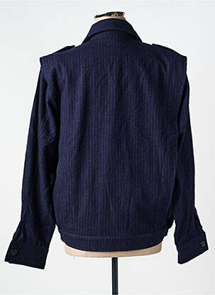 Blouson effet matière satinée bleu CLARAMONTE femme