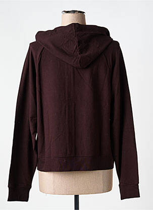 Veste casual col rond violet MAJESTIC FILATURES femme