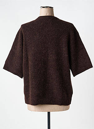 Gilet manches courtes stretch marron SAMSOE & SAMSOE femme