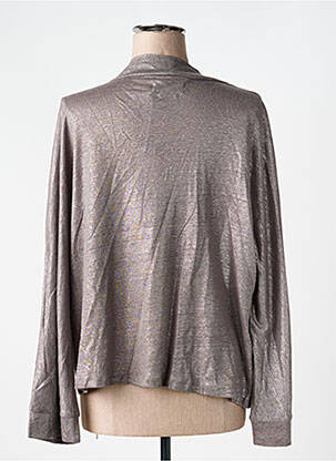 Gilet manches longues col v argent NOTSHY femme