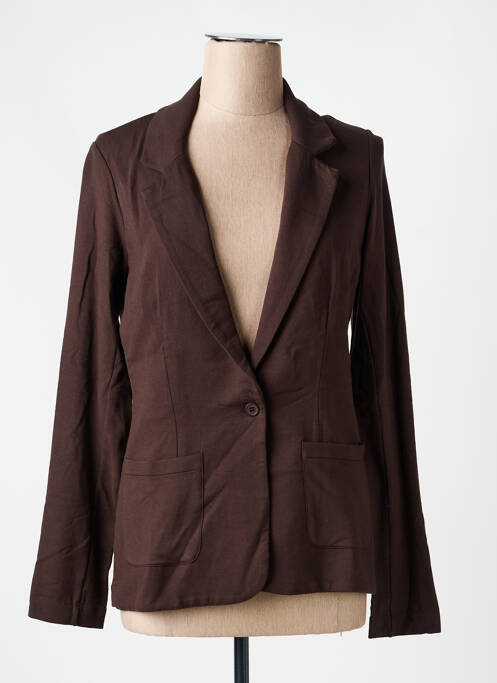 Blazer poches marron MAJESTIC FILATURES femme