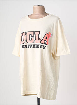 T-shirt coupe droite manches courtes beige NEWTONE femme