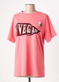 T-shirt coupe droite manches courtes rouge NEWTONE femme