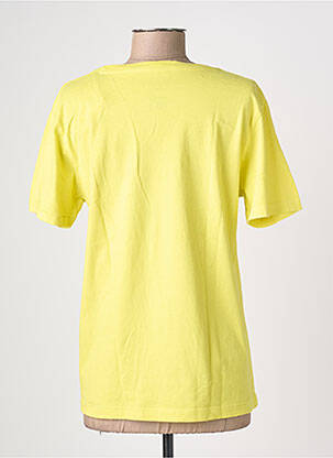 T-shirt sérigraphie manches courtes jaune NEWTONE femme