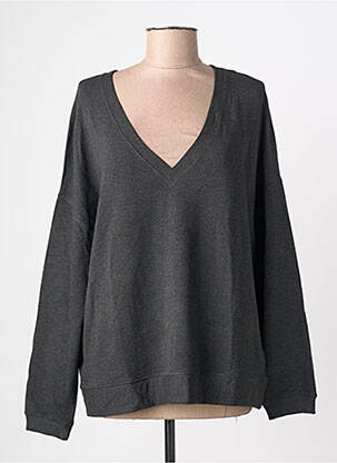 Top stretch manches longues gris MAJESTIC FILATURES femme