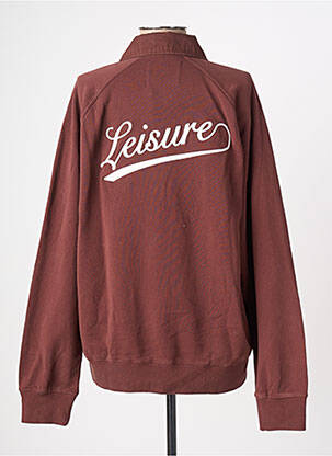 Sweat-shirt stretch manches longues marron LOVE STORIES femme
