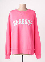 Sweat-shirt broderie manches longues rose BARBOUR femme