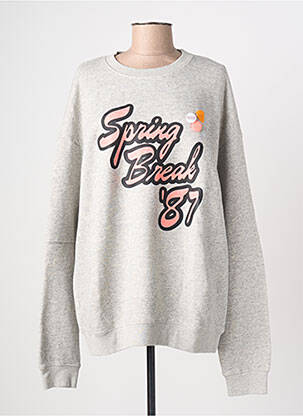 Sweat-shirt stretch manches longues gris NEWTONE femme