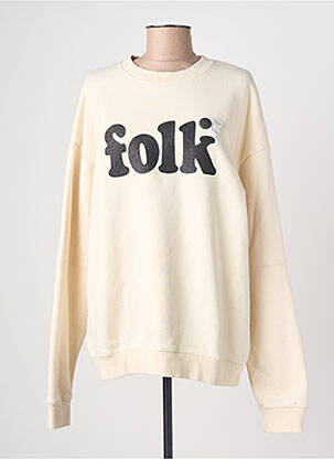 Sweat-shirt stretch manches longues beige NEWTONE femme