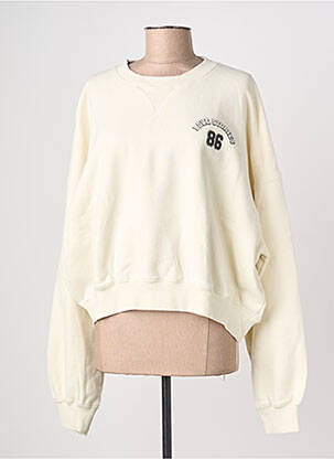Sweat-shirt stretch manches longues beige LOVE STORIES femme