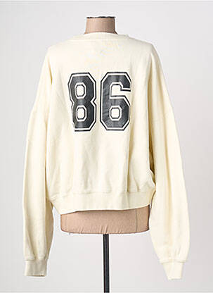 Sweat-shirt stretch manches longues beige LOVE STORIES femme