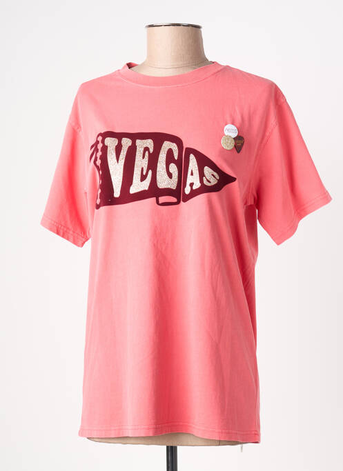 T-shirt coupe droite manches courtes rouge NEWTONE femme