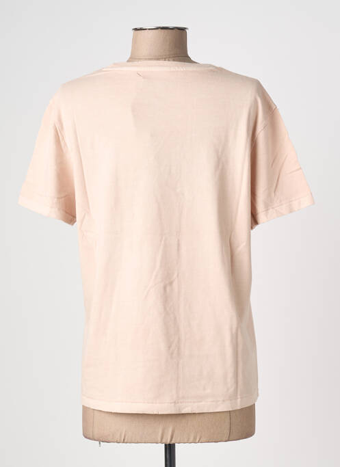 T-shirt sérigraphie manches courtes beige NEWTONE femme