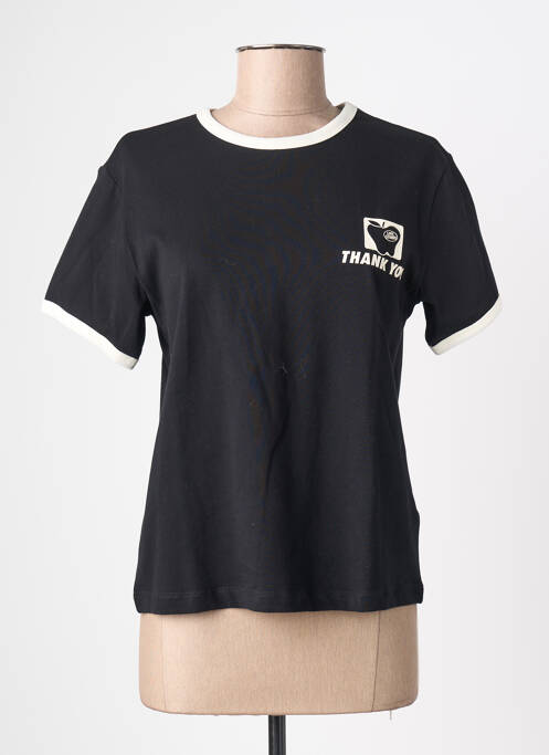 T-shirt sérigraphie manches courtes noir LOVE STORIES femme