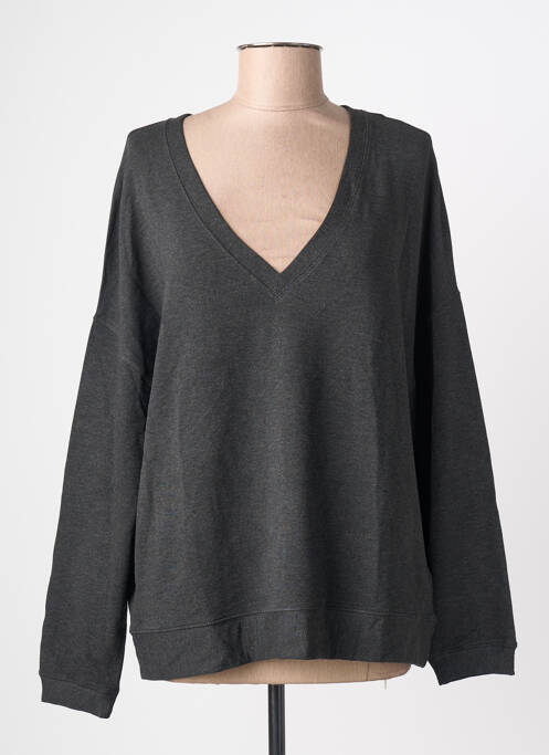 Top stretch manches longues gris MAJESTIC FILATURES femme