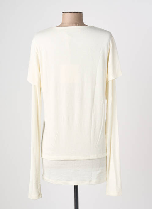 Top tissage jersey manches longues beige PHISIQUE DU ROLE femme