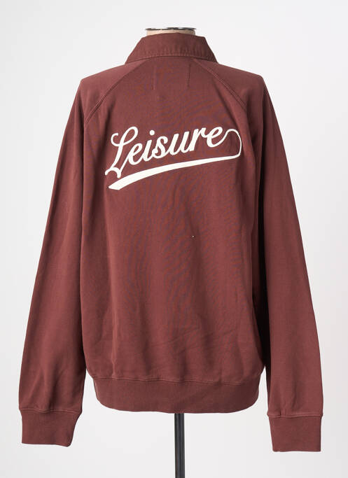Sweat-shirt stretch manches longues marron LOVE STORIES femme