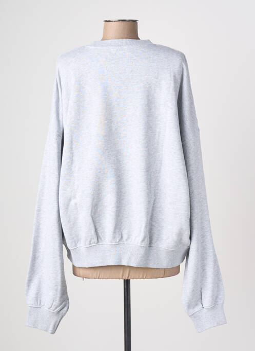Sweat-shirt stretch manches longues gris LOVE STORIES femme