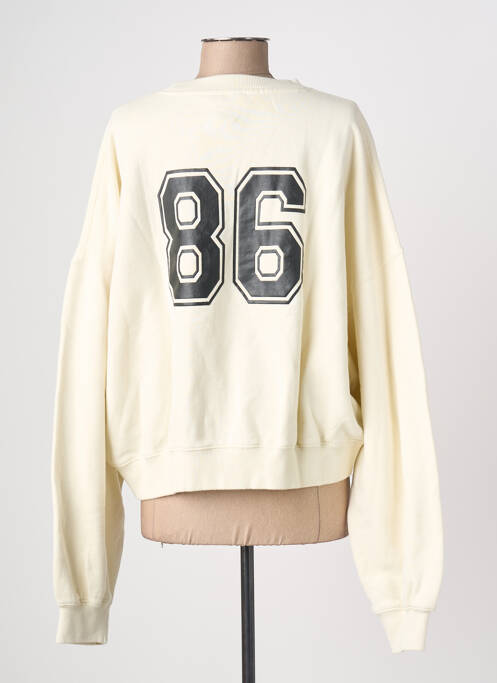 Sweat-shirt stretch manches longues beige LOVE STORIES femme