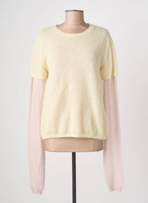 Top stretch manches longues jaune PHISIQUE DU ROLE femme