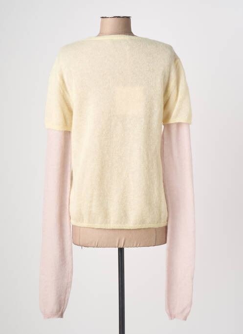 Top stretch manches longues jaune PHISIQUE DU ROLE femme