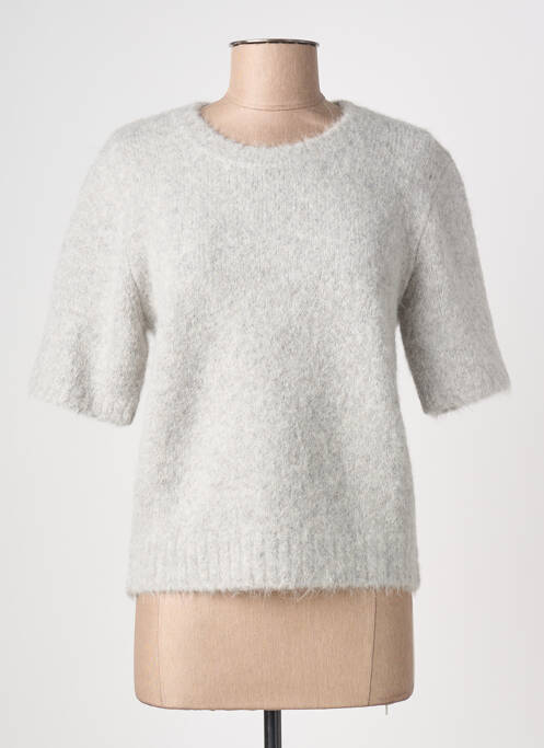 Top stretch manches courtes gris SAMSOE & SAMSOE femme