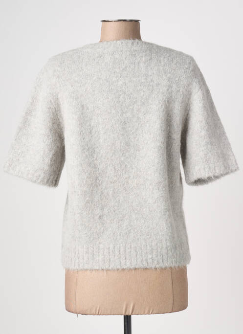 Top stretch manches courtes gris SAMSOE & SAMSOE femme