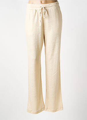 Pantalon droit taille élastique or NOTSHY femme